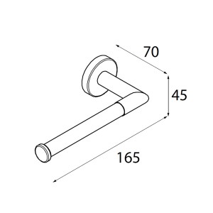 Porte-rouleau sans couvercle LISSY Noir - SALGAR 82202 