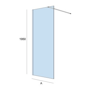 Paroi de douche BLACK HEAVEN walk-in Frame 800 x 1950 mm  - SALGAR 82275 