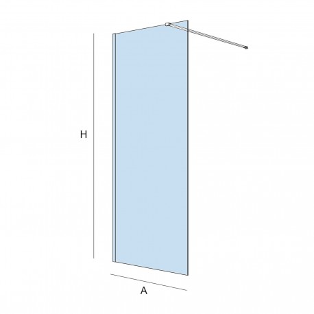 Paroi de douche HEAVEN walk-in Transparent 1200 x 1950 mm - SALGAR 82273 