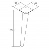 Jeu 2 pieds DANNA NOIR Hauteur 330 mm - SALGAR 84139 