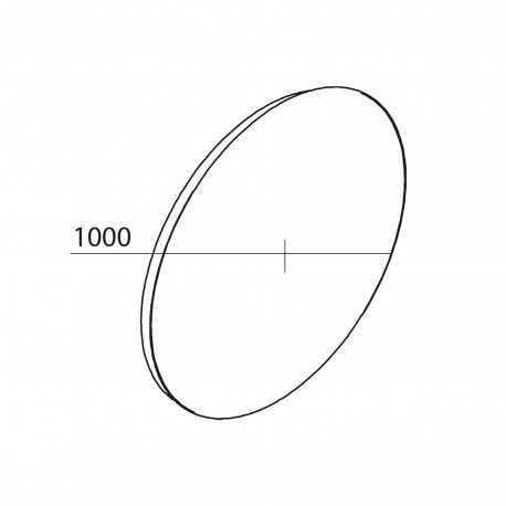 Miroir MOON 1000 circulaire avec luminaire (4,8 W.) IP44 d 1000 mm - SALGAR 83964 