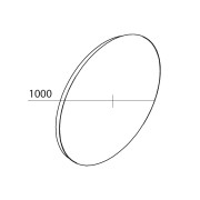 Miroir MOON 1000 circulaire avec luminaire (4,8 W.) IP44 d 1000 mm - SALGAR 83964 