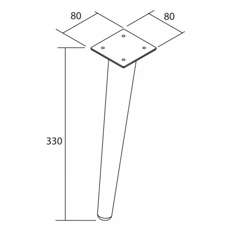 Jeu 2 pieds DANNA PIN Hauteur 330 mm - SALGAR 84140 