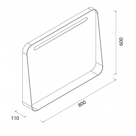 MIROIR APOLO 800 DORÉ HOR. - SALGAR 87856 