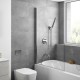 Paroi de douche HEAVEN BATH walk-in pour baignoire Paillettes Transparentes 800 x 1400 mm - SALGAR 26727