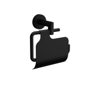 Porte-rouleau Noir mat avec couvercle LISSY - SALGAR 82198 