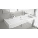 Plan vasque VENETO 1210 avec support porcelaine blanche 1210 x 120 x 460 mm- SALGAR 87729