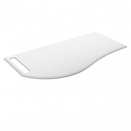 Plan de toilette arrondi droit avec porte-serviette intégré en Solid Surface- MAM - SALGAR - 85967 