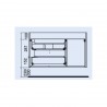 Meuble de salle de bain suspendu UNIIQ 900 NIGHT BLUE droite 1 porte et 2 tiroirs - SALGAR 83122 