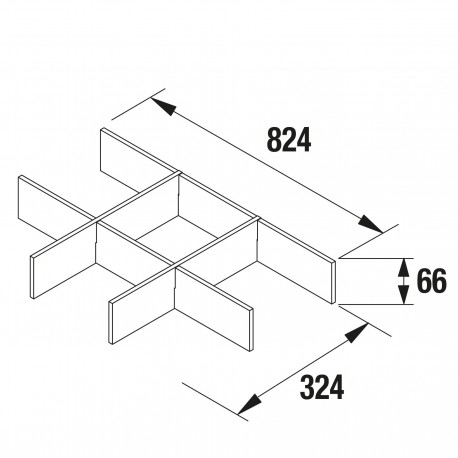 Séparateur tiroir inférieur pour meubles 1000 NOJA/ARENYS - SALGAR 85232 