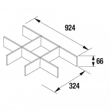 Séparateur tiroir inférieur pour meubles 800 NOJA/ARENYS - SALGAR - 85230 