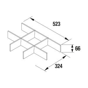 Séparateur tiroir inférieur pour meubles 600 NOJA/ARENYS   - SALGAR 85228 