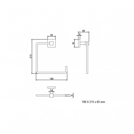 Anneau porte serviette laiton chromé - SALGAR Nervion 12767 