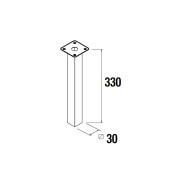 Jeu 2 pieds 30X330 Chrome - SALGAR 23899 