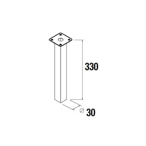 Jeu 2 pieds 30X330 Chrome - SALGAR 23899 