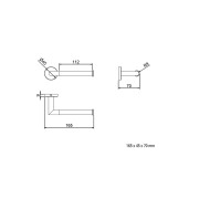 Porte-rouleau en laiton chromé sans couvercle SALGAR 