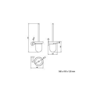 Porte-balayette SIL CHROMÉ - SALGAR 12803 