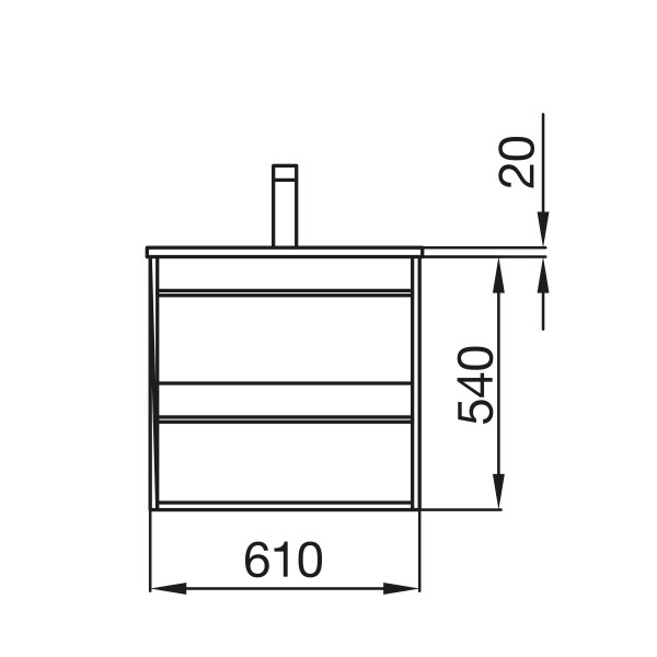 Ensemble meuble de salle de bain NOJA 600mm 2 portes CHÊNE ETERNITY avec  Vasque porcelaine - SALGAR 84968 - Vita Habitat