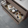 Ensemble meuble suspendu salle de bains Chêne Eternity avec vasque miroir et applique 1000 ATTILA - SALGAR 84952 