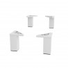 Ensemble de 4 pieds 100 mm BLANC MAT - SALGAR 83817