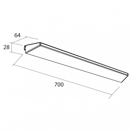 Applique BOREAL 700 BLANC luminaire led (10 W.) IP 44 (751lm) (5700 K) fixation multiple  - SALGAR 84124 