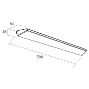 Applique BOREAL 700 BLANC luminaire led (10 W.) IP 44 (751lm) (5700 K) fixation multiple  - SALGAR 84124 