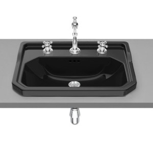 Vasque à encastrer 3 trous CARMEN Noir - ROCA A3270A5563