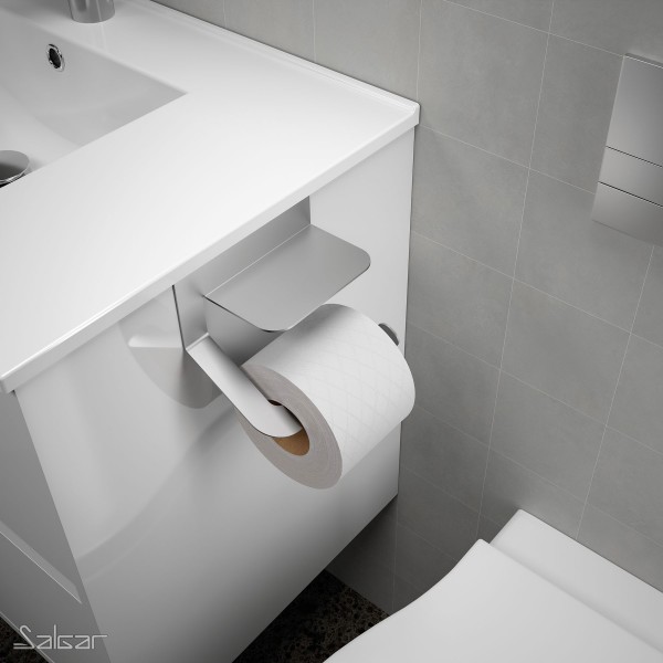 DUROFORT - Distributeur papier WC, avec couvercle, Blanc