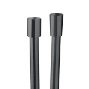 FLEXIBLE LISSE 150 CM CHROME NOIR BROSSE - CRISTINA ONDYNA PD05175