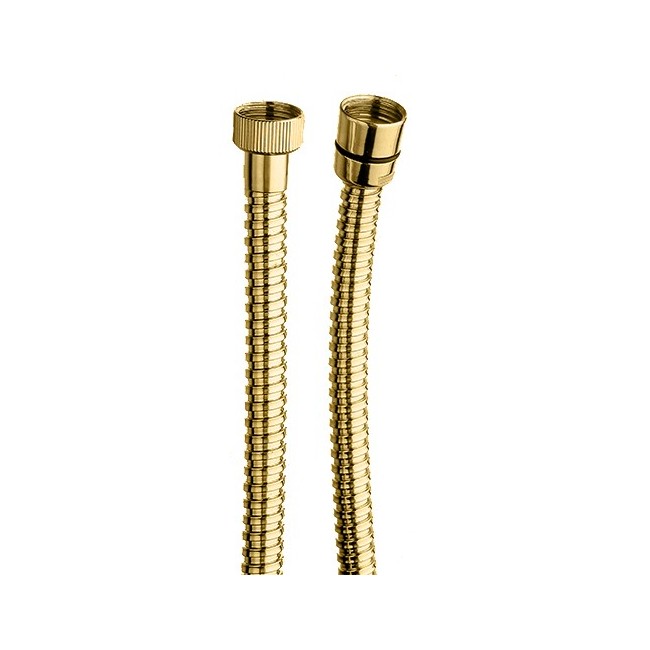 Flexible de douche doré avec double agrafage FF 1/2" laiton - CRISTINA ONDYNA DA21552