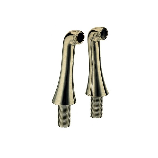 2 COLONNETTES HAUTES 130 mm MM3/4" METAL BROSSE - CRISTINA ONDYNA CH16077