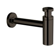 SIPHON LAVABO DROIT LUXE LAITON DESIGN 35 cm CHROME NOIR  - CRISTINA ONDYNA MS3472