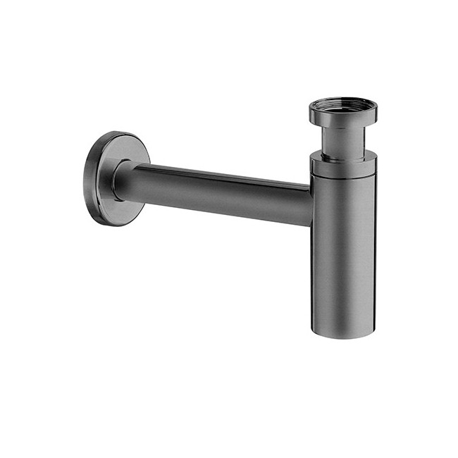 SIPHON LAVABO DROIT LUXE LAITON DESIGN 35 cm METAL BROSSE - CRISTINA ONDYNA MS3477