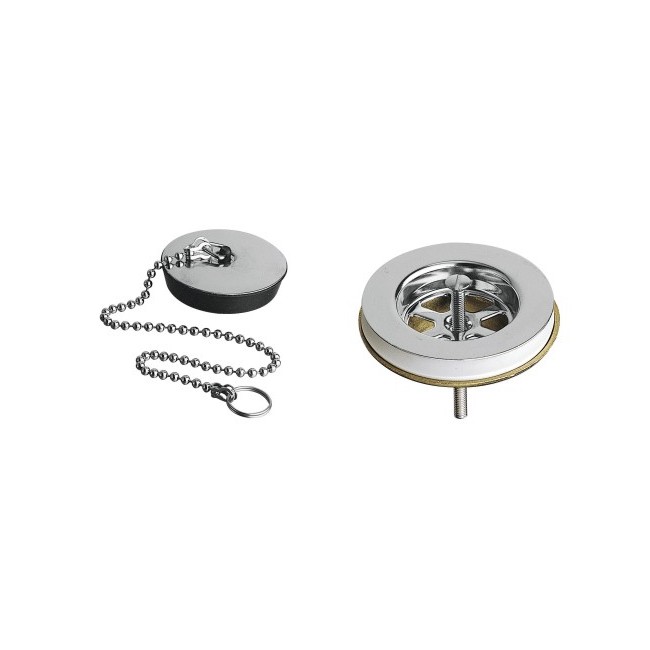 BONDE DE LAVABO A CHAINETTE 1"1/4 LAITON METAL BROSSE - CRISTINA ONDYNA AC84977