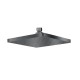 POMME DOUCHE CARREE 180*180 CHROME NOIR BROSSE - CRISTINA ONDYNA PD01675