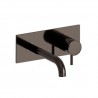 LAVABO MURAL TRIVERDE AVEC PLAQUE BEC 18 CM CHROME NOIR EX TV276 - CRISTINA ONDYNA TV25672