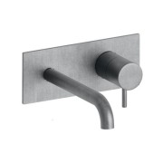 LAVABO MURAL TRIVERDE AVEC PLAQUE BEC 22.5  METAL BROSSE  EX TV27851 - CRISTINA ONDYNA TV25877