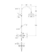Colonne de douche thermostatique Chromé CHAMBORD - CRISTINA ONDYNA CH72351