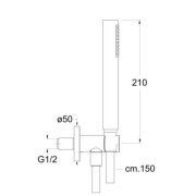 Ensemble douchette Chromé Noir Brossé HYDROTHERAPIE - CRISTINA ONDYNA PD47575