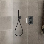 Ensemble douchette Chromé Noir Brossé HYDROTHERAPIE - CRISTINA ONDYNA PD47575