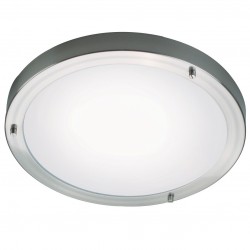 ANCONA MAXI plafonnier Métal-Verre Acier Brossé E27 - Nordlux 25316132 