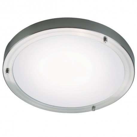 ANCONA MAXI plafonnier Métal-Verre Acier Brossé E27 - Nordlux 25316132 