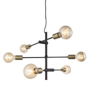 JOSEFINE 6 suspension Métal Noir Mat E27  - Nordlux 48933003 