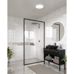 THEROS SDB plafonnier Plastique Chrome LED integrée 3000/4000K - Nordlux 2015376101 