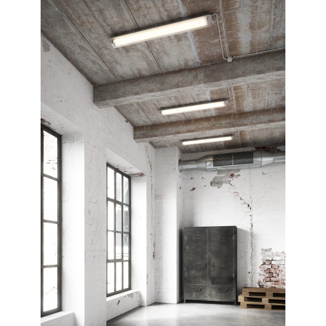 WORKS IP65 2X9W LED Réglette Plastique Gris G13 4000K - Nordlux 27586101 