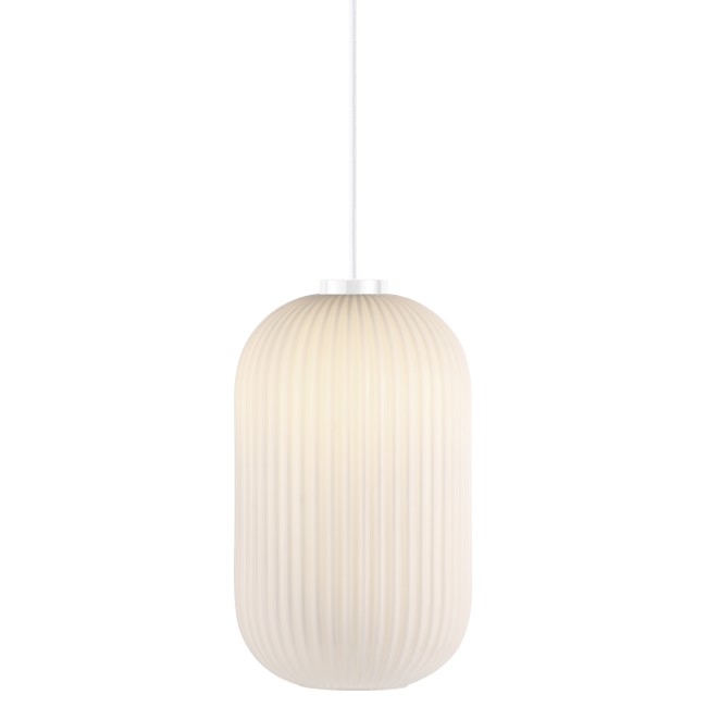 MILFORD 20 suspension Verre Blanc Opale E27  - Nordlux 46573001 