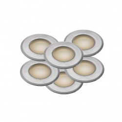 UNE 6-KIT Encastré sol Plastique-Acier inoxydable LED integrée 3000K - Nordlux 45420034 