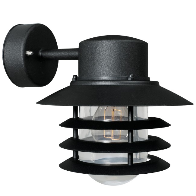 VEJERS DOWN applique murale Acier Galvanisé et Verre Noir E27  - Nordlux 74471003 