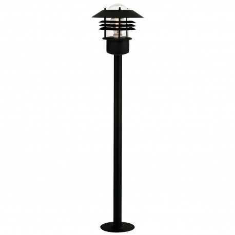 VEJERS potelet Acier Galvanisé et Verre Noir E27  - Nordlux 25118003 