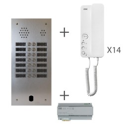 Kit Audio 2R 14Bp 2 Voice Programmé - Urmet Kits audio 2Voice KA83/214 